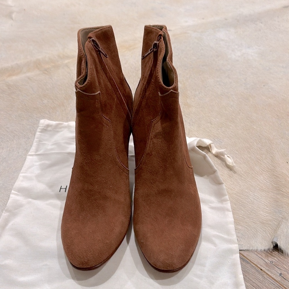 NEW HUMA BLANCO women's octavia western bootie in copper suede